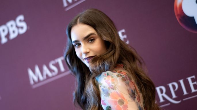 Lily Collins derrocha sensualidad durante premiación con un vestido de latex