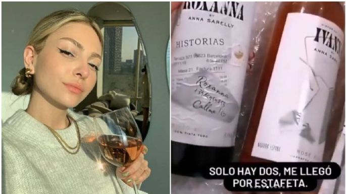 "Llegó con olor a orines": Denuncian fraude en botellas de vino de la influencer Anna Sarelly