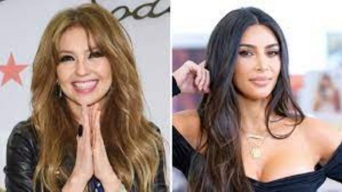 Arremeten contra Thalía por llamar copiona a Kim Kardashian; "Quiérete y borra esto", dijeron