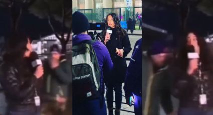 ¿De Televisa? Famosa reportera es acosada en vivo; hombre la nalguea en evento de futbol