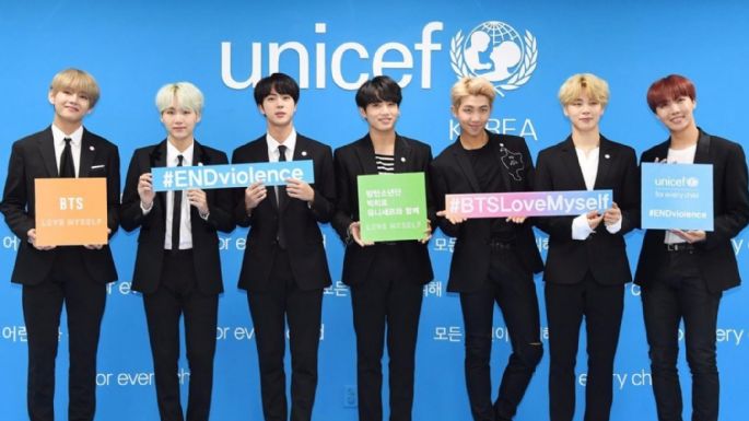 BTS se une a esta campaña de UNICEF para combatir la violencia y en favor de la salud mental