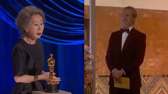 La actriz ganadora del Oscar, Yuh-Jung Youn elogia a Brad Pitt tras recibir su premio