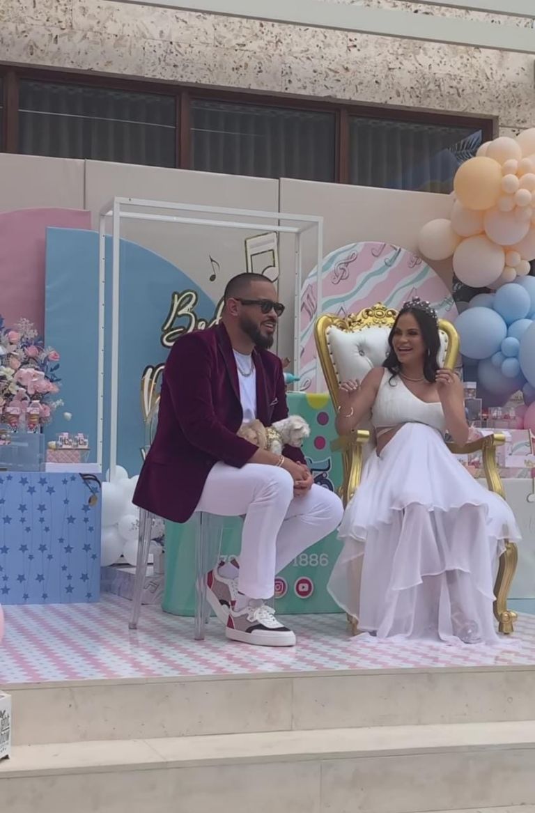 Natti Natasha y su futuro esposo realizaron un Baby Shower virtual