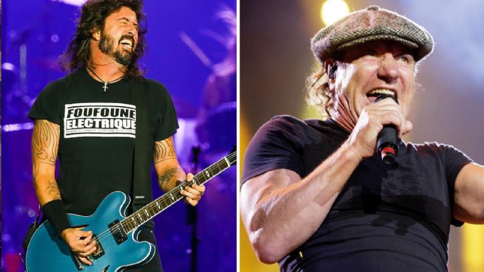 ¡Que viva el rock! Mira Brian Johnson de AC/DC interpretar 'Back in Black' junto a Foo Fighters