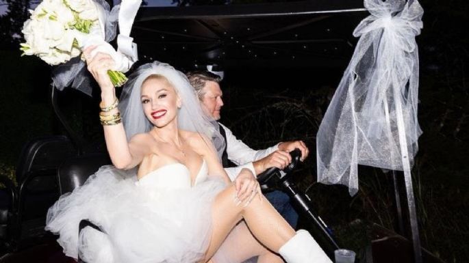 ¡Espectacular! Salen primeras imágenes de la boda de Gwen Stefani con Blake Shelton