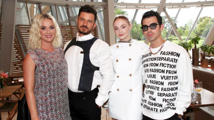 Katy Perry y Orlando Bloom posan con Sophie Turner y Joe Jonas en el evento Louis Vuitton