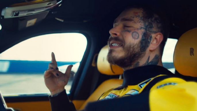 ¡Super! Post Malone llega a las pistas de carreras con el nuevo video musical de 'Motley Crew'