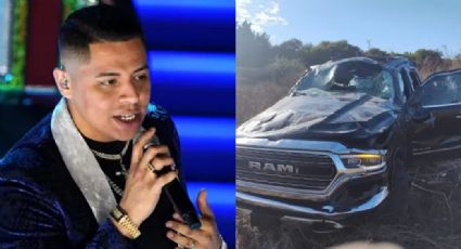 "Solo daños materiales": Eduin Caz reaparece tras accidente; vocalista de Grupo Firme da detalles