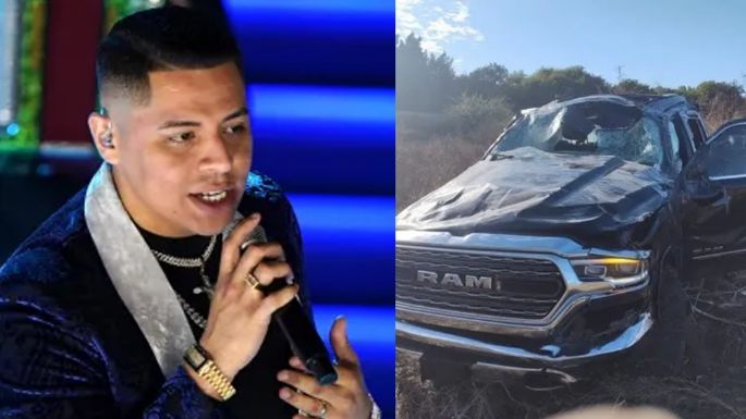 "Solo daños materiales": Eduin Caz reaparece tras accidente; vocalista de Grupo Firme da detalles