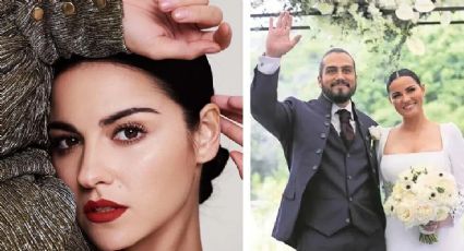 Con micropedrería, así fue uno de los vestidos de novia que utilizó Maite Perroni