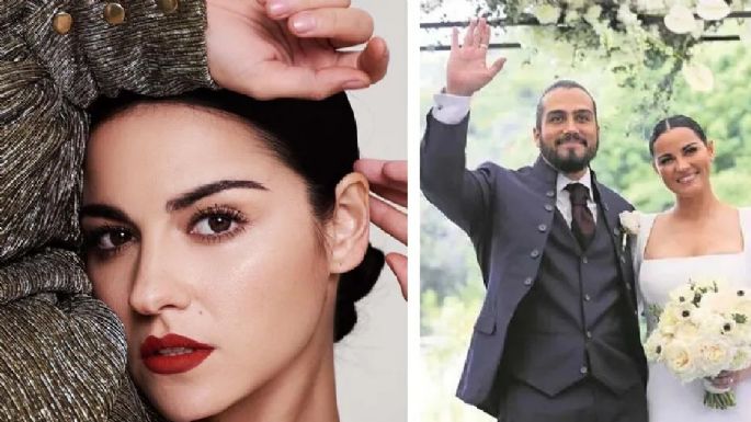 Con micropedrería, así fue uno de los vestidos de novia que utilizó Maite Perroni