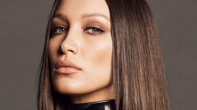 Bella Hadid luce cautivadora en este corsé de cuero negro