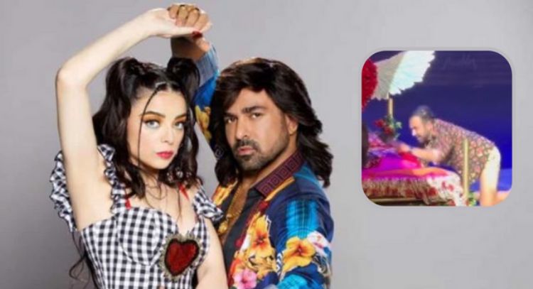 Violeta Isfel hace pasar el oso a 'Albertano' en plena función de 'Lagunilla Mi Barrio'