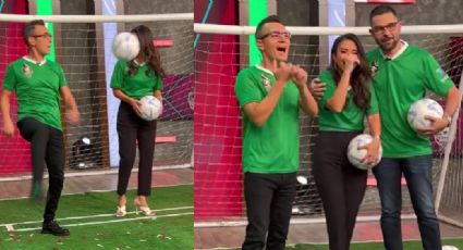 Qué golpazo: Laura G recibe fuerte balonazo en vivo de 'VLA'; así fue el momento