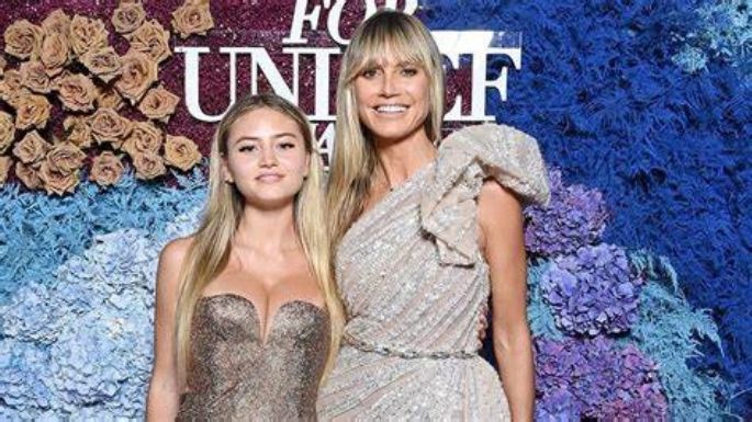 Leni Klum, hija de Heidi Klum, luce cautivadora en este traje de cuero negro