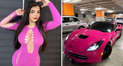 Karely Ruiz presume su Corvette rosa y le responde a los envidiosos que la critican