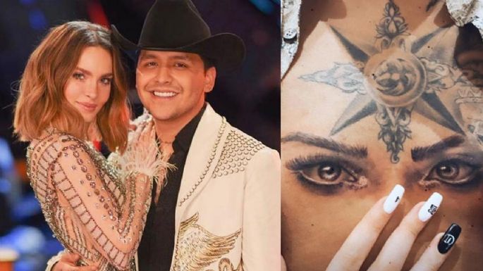 Viralizan video donde Christian Nodal se estaría borrando uno de sus tatuajes sobre Belinda