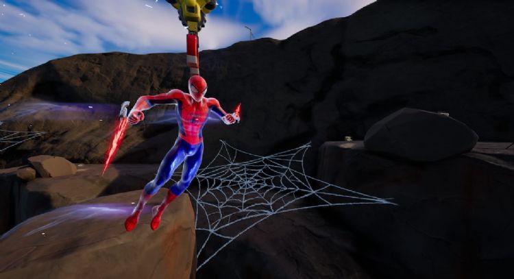 'Fortnite': Mira donde puedes usar las redes de 'Spider-Man' para atrapar una tirolesa
