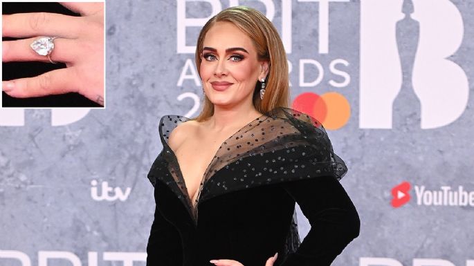 Adele desata especulaciones de compromiso al presumir un anillo de diamantes en los BRIT Awards