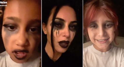 Mira el divertido video de Kim Kardashian vestirse de emo junto a su hija North y su sobrina