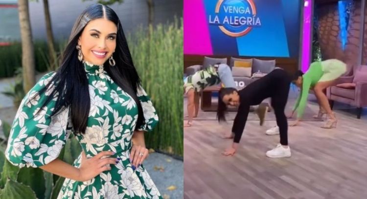 ¡Se le ve todo! Kristal Silva sufre un pequeño accidente en 'Venga a la Alegría' y enseña de mas