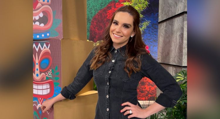 Desde Qatar, Tania Rincón derrocha belleza con destacado vestido azul; así luce la guapa conductora