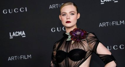 Elle Fanning luce despampanante durante alfombra roja de su nueva serie de crimen