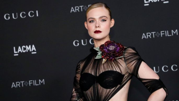 Elle Fanning luce despampanante durante alfombra roja de su nueva serie de crimen