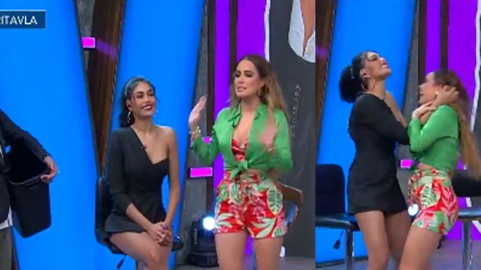 "Eras mi amiga": Cynthia Rodríguez y Kristal Silva se 'desgreñan' en vivo de 'VLA'