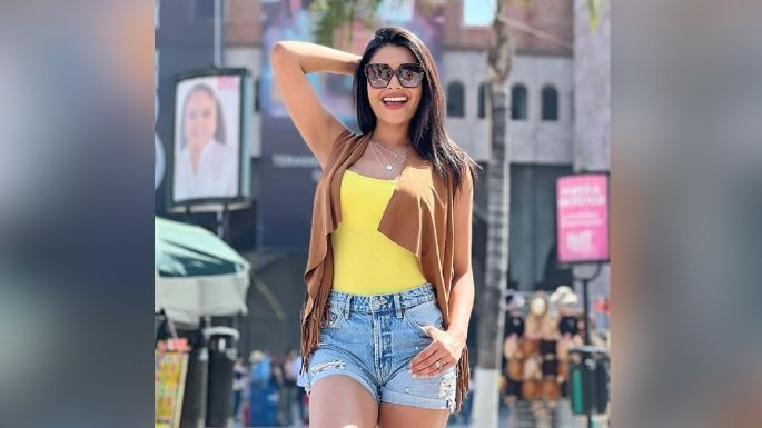 Kristal Silva paraliza a Instagram al posar en coqueto 'outfit' naranja desde TV Azteca