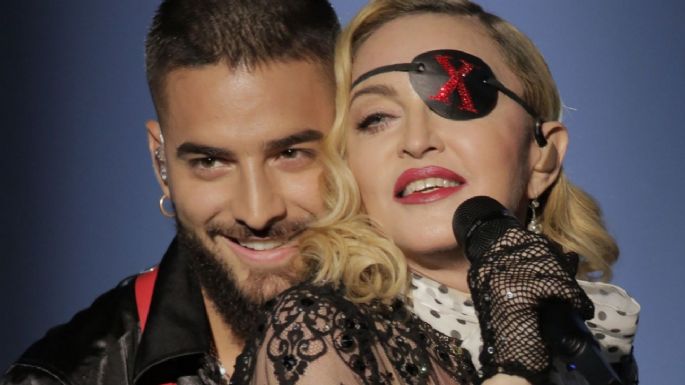 Madonna y Grupo Firme sorprenden al cantar junto a Maluma desde su concierto en Medellín