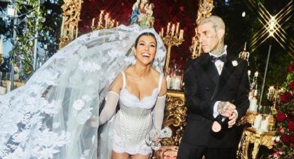 Así fue el segundo vestido de novia de Kourtney Kardashian para su boda con Travis Barker en Italia