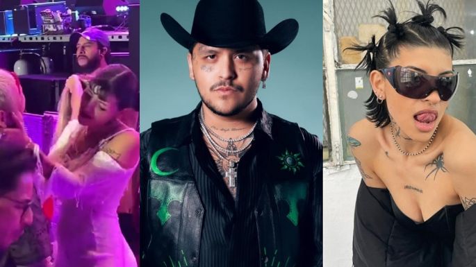 VIDEO: Christian Nodal y Cazzu presumen su amor en pleno concierto; bailan y se comen a besos