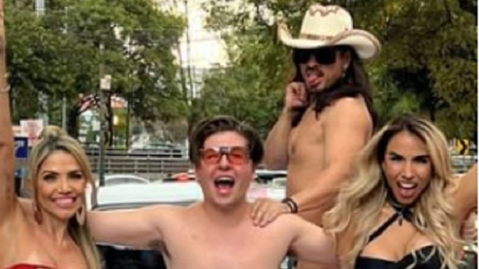 Fofo Márquez y Rey Grupero arman pool party arriba de una troca con chicas y mucho ambiente