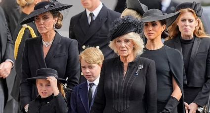 Tras llorar en funeral de Reina Isabel II, Princesa Charlotte recibe consuelo de Harry y Meghan