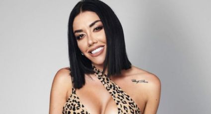 Frente al espejo, Karime Pindter presume su belleza enfundada en outfit animal print