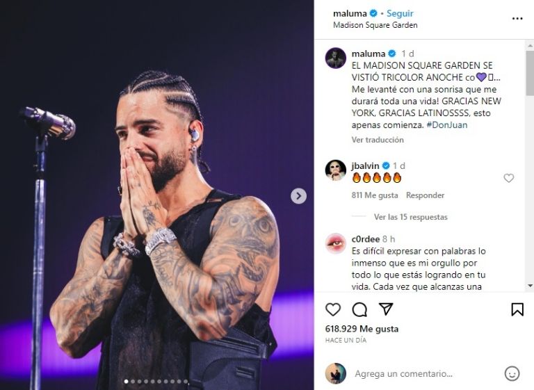 Maluma es tocado indebidamente por una fan y así reacciona