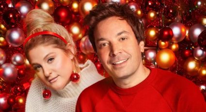 Jimmy Fallon y Meghan Trainor deslumbran con su dueto navideño de 'Wrap Me Up' en TV; escúchalo