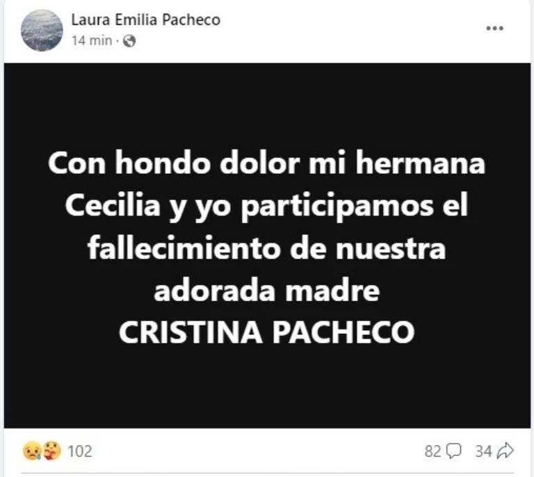 Fallece Cristina Pacheco, Emblemática Periodista y Conductora de 'Aquí nos tocó Vivir'