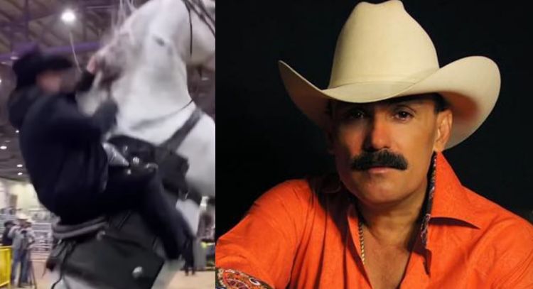 VIDEO: El Chapo de Sinaloa sufre terrible caída de su caballo en pleno concierto en Nevada