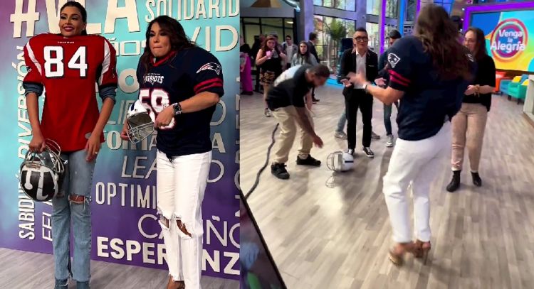 Tensión en TV Azteca: Laura G casi descalabra a Sergio Sepúlveda en 'VLA' al arrojar casco por esto