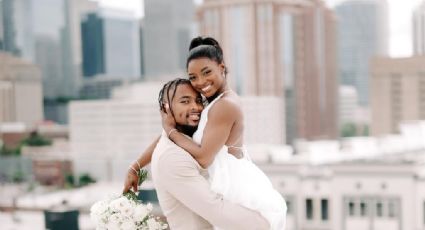 Simone Biles tiene una gran segunda boda con Jonathan Owens en playa de México; así fue su vestido
