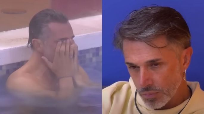 'La Casa de los Famosos': Sergio Mayer rompe en llanto bajo la lluvia con Wendy Guevar por esto
