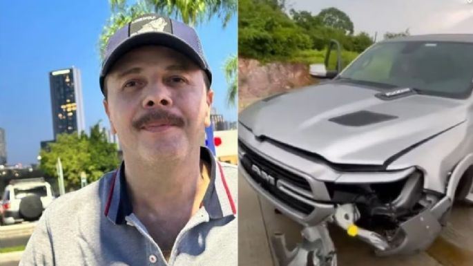 Joel Elizalde, hermano de Valentín Elizalde, tiene un terrible accidente en auto en Mazatlán