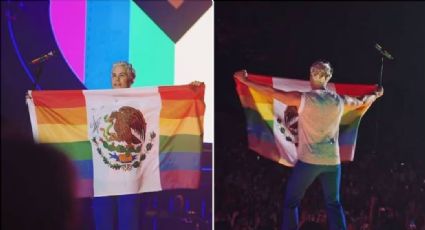 Christian Chávez desata controversia en redes al presumir la bandera de México con colores LGBTQ+