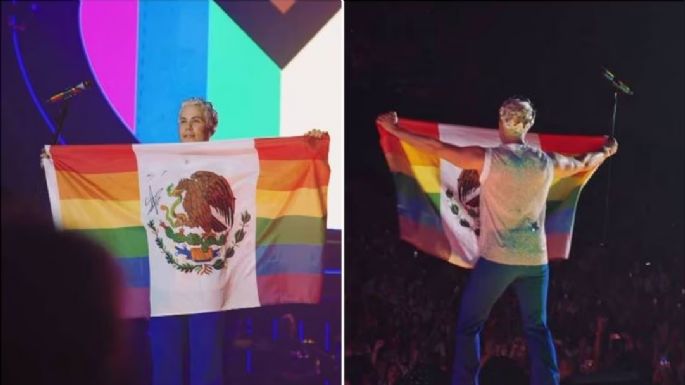 Christian Chávez desata controversia en redes al presumir la bandera de México con colores LGBTQ+